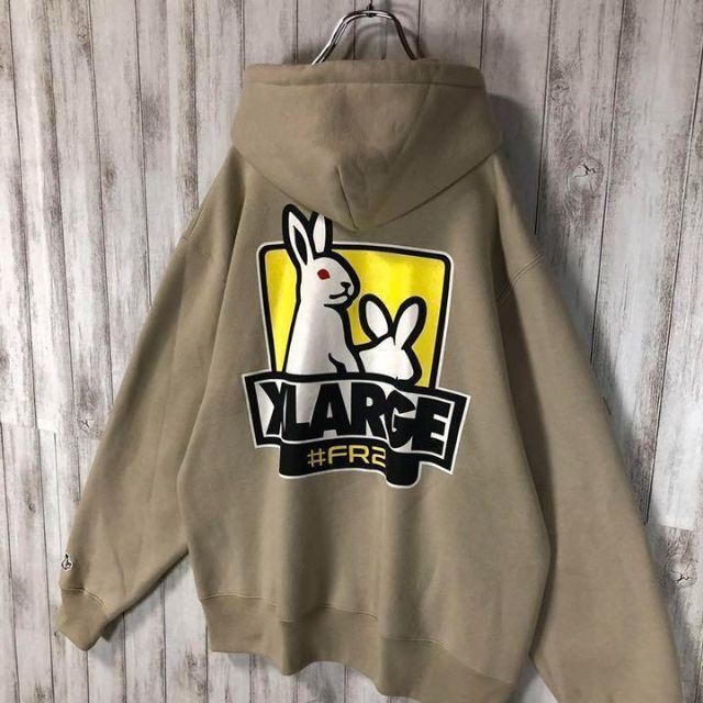 最高デザイン】FR2 XLARGE 限定コラボ 希少 パーカー バックプリント