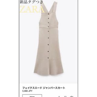 【新品タグ付】ZARA フェィクスウェードワンピース(ロングワンピース/マキシワンピース)