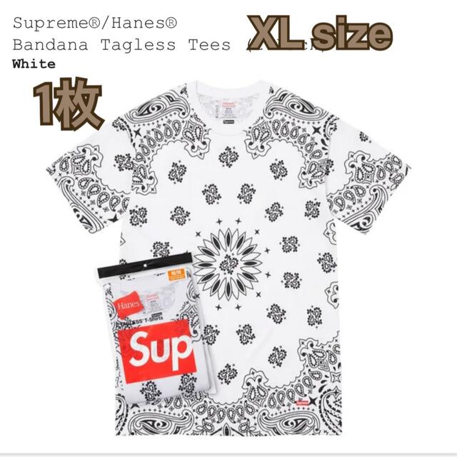 Supreme(シュプリーム)のSupreme Hanes Bandana Tagless Tees XL 1枚 メンズのトップス(Tシャツ/カットソー(半袖/袖なし))の商品写真