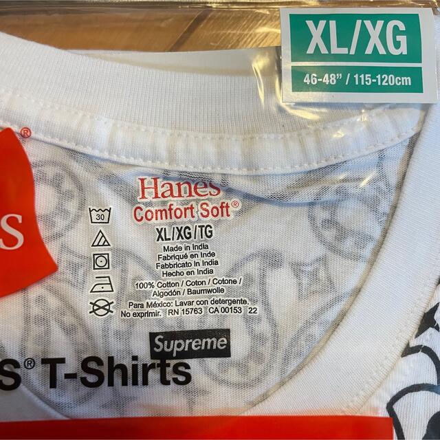 Supreme(シュプリーム)のSupreme Hanes Bandana Tagless Tees XL 1枚 メンズのトップス(Tシャツ/カットソー(半袖/袖なし))の商品写真