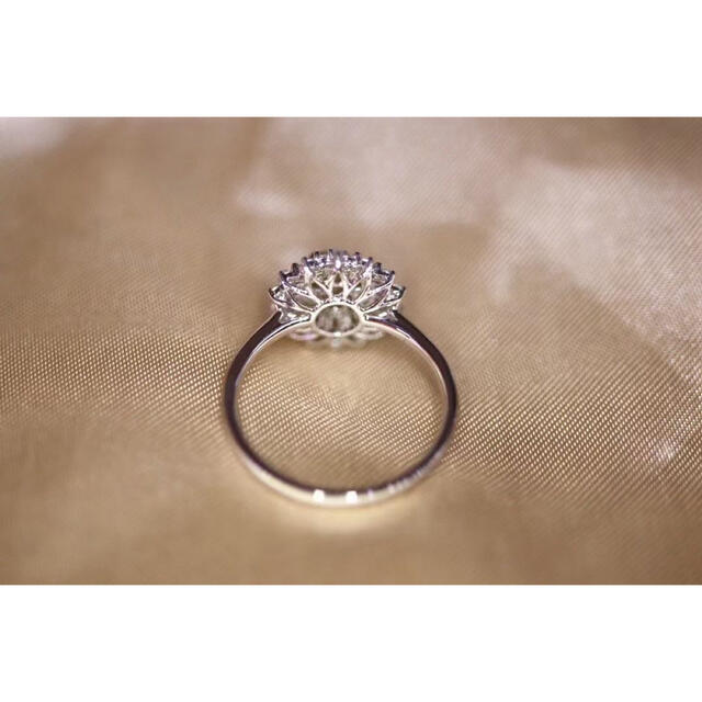 天然キャッツアイ  ダイヤ リング 1.17ct k18 f