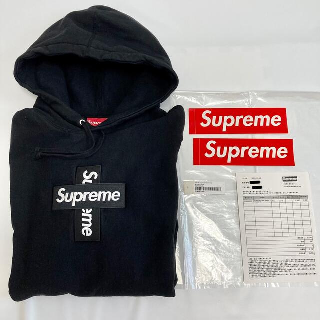 Supreme(シュプリーム)のSupreme シュプリームCross Box Logo Hooded 黒 L メンズのトップス(パーカー)の商品写真