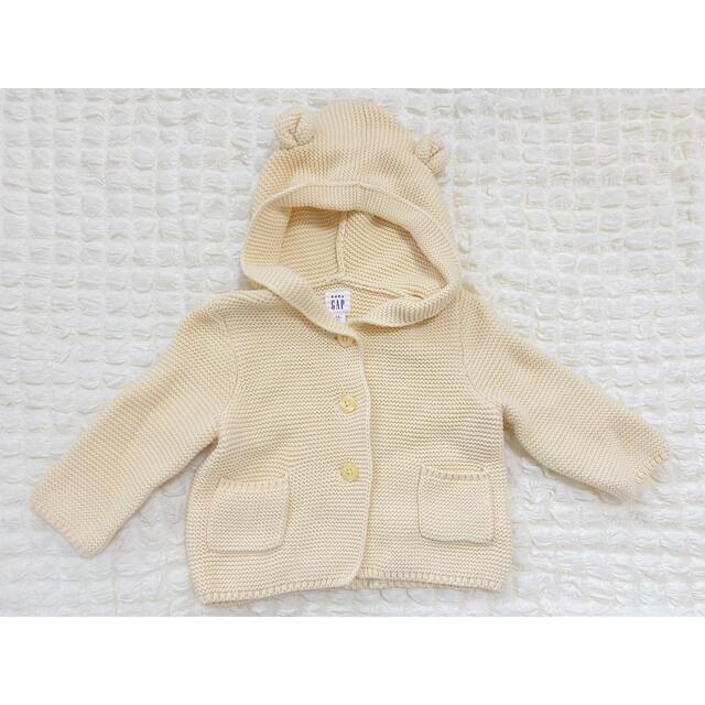 babyGAP(ベビーギャップ)の★美品★ GAP くま耳 カーディガン キッズ/ベビー/マタニティのベビー服(~85cm)(ニット/セーター)の商品写真