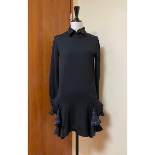 サカイ ニットワンピース ワンピースの通販 86点 | sacaiのレディース 純正早割 sacai ニットフリルワンピース ひざ丈ワンピース