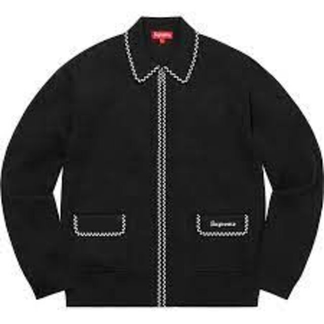 Lカラーsupreme checkerboard zip up sweater