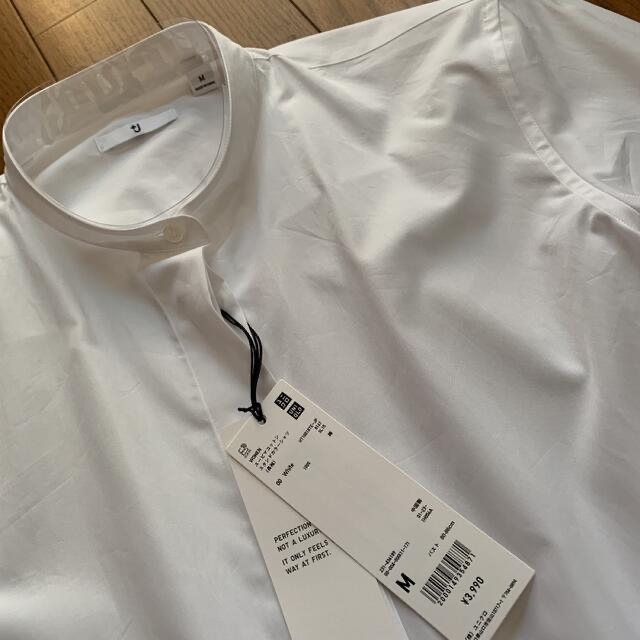 UNIQLO(ユニクロ)のユニクロ J スーピマコットンスタンドカラーシャツ レディースのトップス(シャツ/ブラウス(長袖/七分))の商品写真