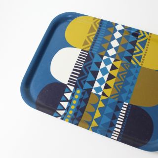 マリメッコ(marimekko)のmarimekko マリメッコ トレイ/ブルー系【2400012957220】(テーブル用品)