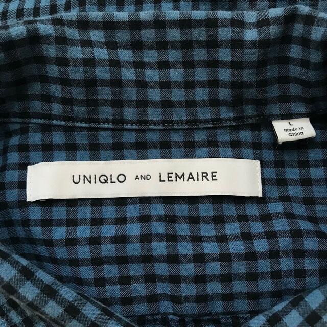 UNIQLO(ユニクロ)の希少初期　UNIQLO AND LEMAIRE ギンガムチェック長袖BDシャツL メンズのトップス(シャツ)の商品写真