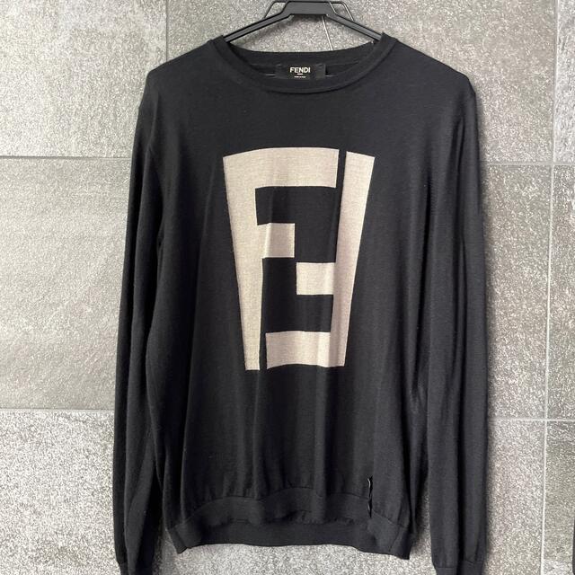 Aランク FENDI カシミヤニット ストライプ バイカラー フェンディ 新品