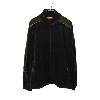 シュプリーム(Supreme)のSUPREME シュプリーム 18AW Velour Track Jacket ベロアトラックジャケット ブラック(フライトジャケット)