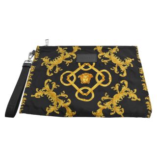 ヴェルサーチ(VERSACE)のVERSACE ヴェルサーチ BAROQUE MEDUSA CLUTCH BAG バロックメデューサ総柄ナイロンクラッチバッグ(セカンドバッグ/クラッチバッグ)