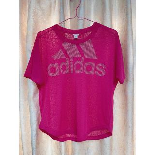 アディダス(adidas)のadidas アディダス　トップス(ピンク)(Tシャツ(半袖/袖なし))