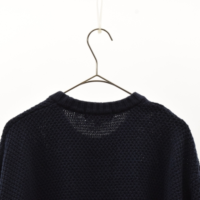 SUPREME シュプリーム 20AW Textured Small Box Sweater テクスチャード スモールボックスロゴ クルーネックニットセーター ネイビー