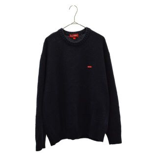 シュプリーム(Supreme)のSUPREME シュプリーム 20AW Textured Small Box Sweater テクスチャード スモールボックスロゴ クルーネックニットセーター ネイビー(ニット/セーター)