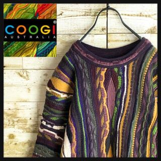 クージー(COOGI)の即完売 coogi クージー 立体 編込み 3Dニット マルチカラー 総柄(ニット/セーター)