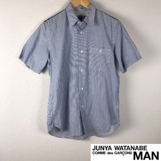 ジュンヤワタナベコムデギャルソン(JUNYA WATANABE COMME des GARCONS)の美品 ジュンヤワタナベコムデギャルソンマン 半袖シャツ ストライプ サイズXS(シャツ)