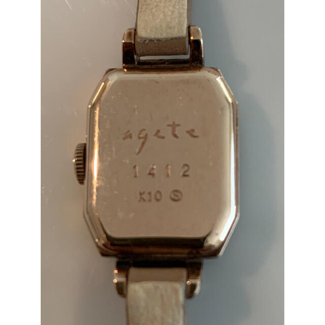 agete(アガット)のagete アガット　スクエアフェイス革ベルトウォッチ　アンティーク調　腕時計 レディースのファッション小物(腕時計)の商品写真