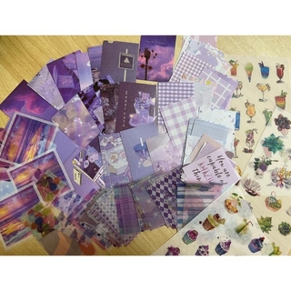 【紫色】コラージュ素材　100枚(その他)