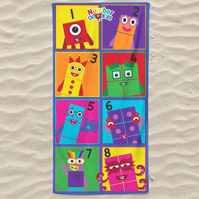 【新品】Numberblocks 大版ビーチタオル 70×140cm エンタメ/ホビーのアニメグッズ(タオル)の商品写真