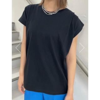 マウジー(moussy)のMOUSSY RERUM ASYMMETRY トップス マウジー Tシャツ 黒(Tシャツ(半袖/袖なし))