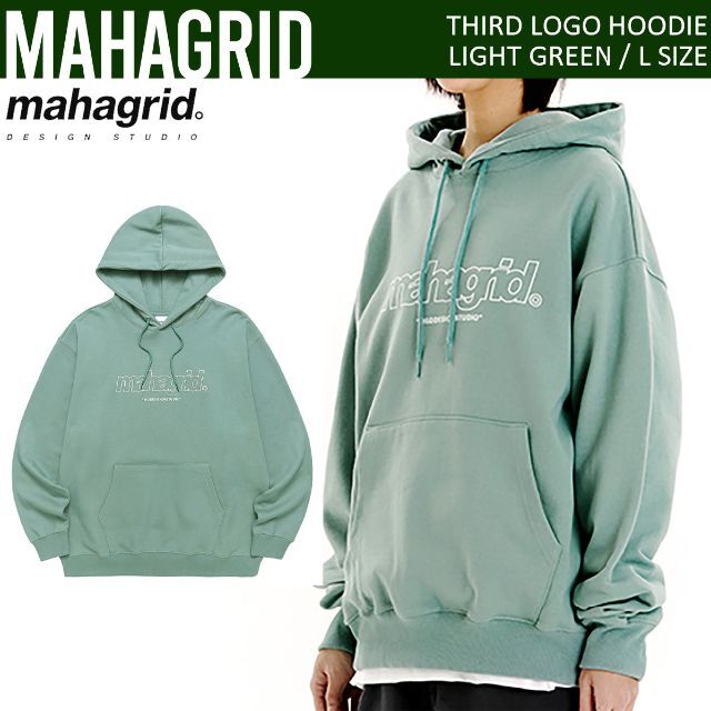 mahagrid マハグリッド 正規品 THIRD LOGO パーカー L - パーカー