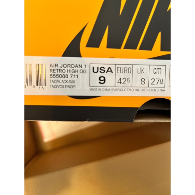 NIKE AIR JORDAN 1 RETRO HIGH OG Taxi27cm メンズの靴/シューズ(スニーカー)の商品写真