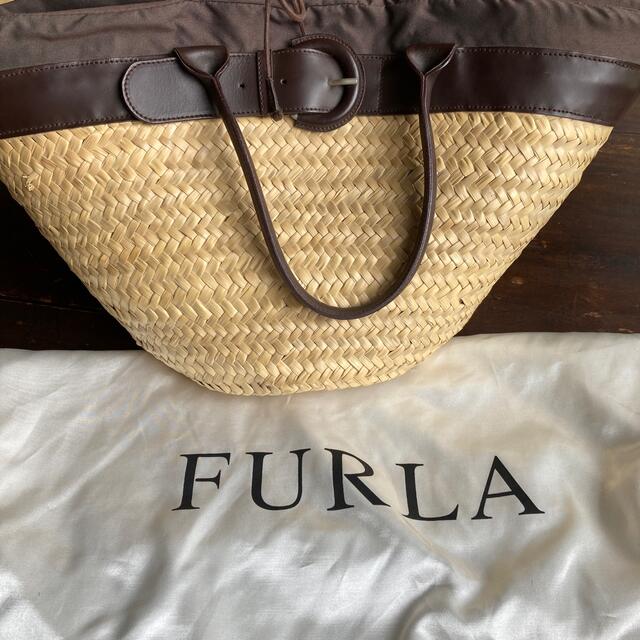 【極美品✨希少】 FURLA ショルダーバッグ　かごバッグ