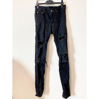 サンローラン(Saint Laurent)のサンローランパリ　15AW　デストロイクラッシュ加工ストレッチスキニーパンツ(デニム/ジーンズ)