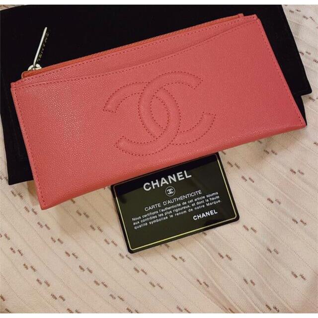 レディース【新品未使用】CHANEL 長財布　カード入れ　ピンク