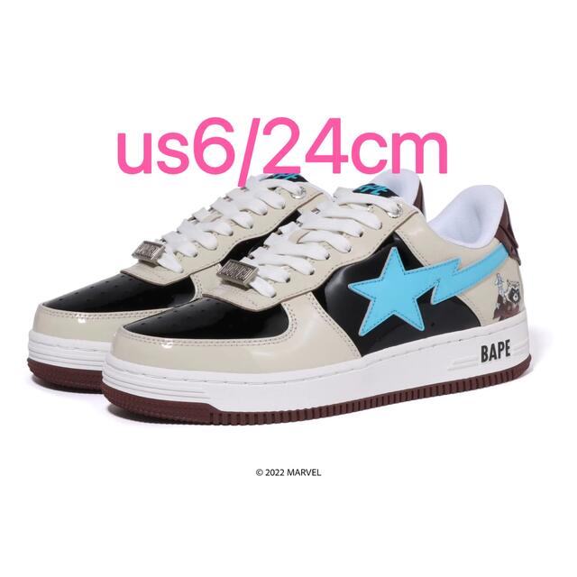 A BATHING APE(アベイシングエイプ)のBAPE✖️MARVEL ROCKET RACCOON BAPE STA us6 レディースの靴/シューズ(スニーカー)の商品写真