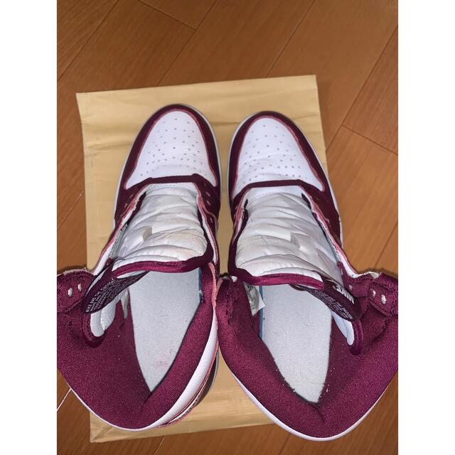 NIKE(ナイキ)の【27cm】NIKE AIR JORDAN 1 HIGH Bordeaux 中古 メンズの靴/シューズ(スニーカー)の商品写真