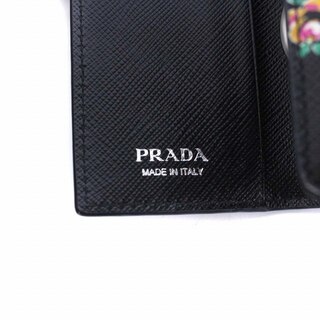 PRADA - プラダ 花柄 キーケース 4連 キーリング付き サフィアーノ
