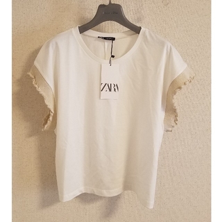 ザラ(ZARA)の【新品・未使用】トップス　カットソー(Tシャツ(半袖/袖なし))
