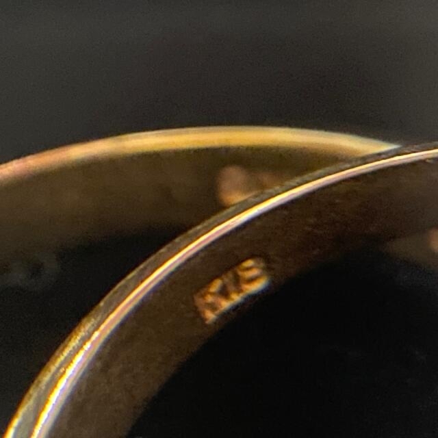 k18 計1ct ダイヤモンドとルビーのダブルリング　ハーフエタニティ　二連 レディースのアクセサリー(リング(指輪))の商品写真