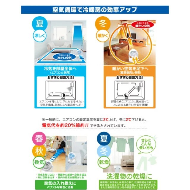 アイリスオーヤマ(アイリスオーヤマ)のアイリスオーヤマ　サーキュレーター スマホ/家電/カメラの冷暖房/空調(サーキュレーター)の商品写真