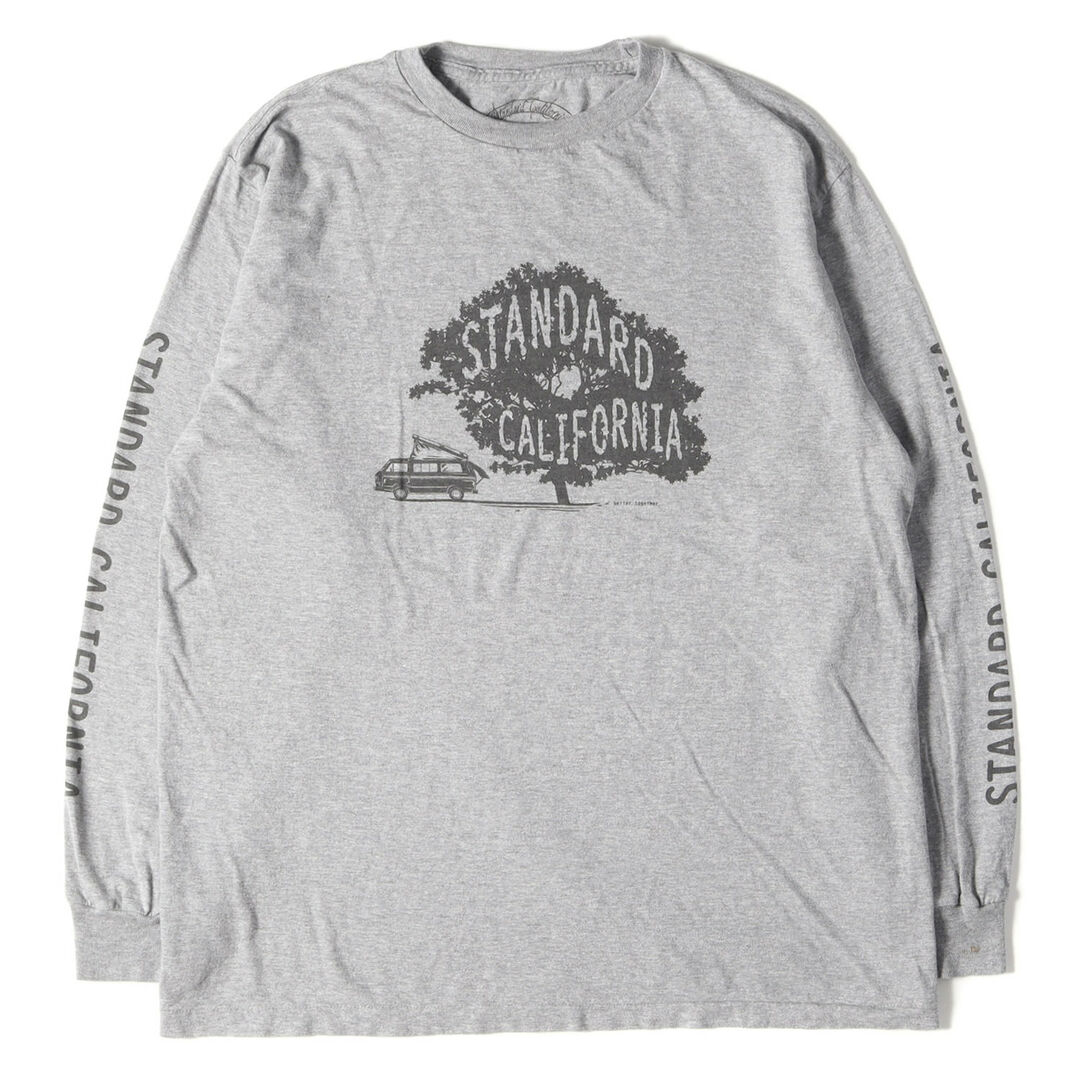 STANDARD CALIFORNIA スタンダードカリフォルニア Tシャツ グラフィック プリント ロングスリーブTシャツ カットソー ロンT 21AW  グレー L トップス 長袖 【メンズ】