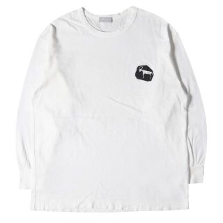 コムデギャルソン(COMME des GARCONS)のCOMME des GARCONS コムデギャルソン Tシャツ ゴート プリント ロングスリーブTシャツ カットソー HOMME AD1991 田中オム アーカイブ 90s ホワイト 白 トップス 長袖 【メンズ】【中古】(Tシャツ/カットソー(七分/長袖))