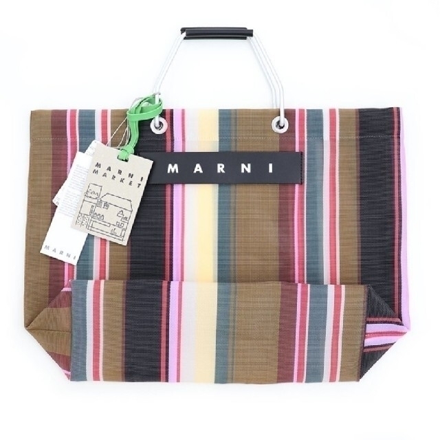 【完売】MARNI  マルニ フラワーカフェ ストライプ バッグ