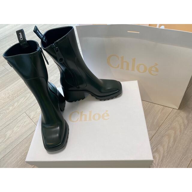 信頼】 Chloe - クロエ ベティ レインブーツ カーキ 36 レインブーツ+