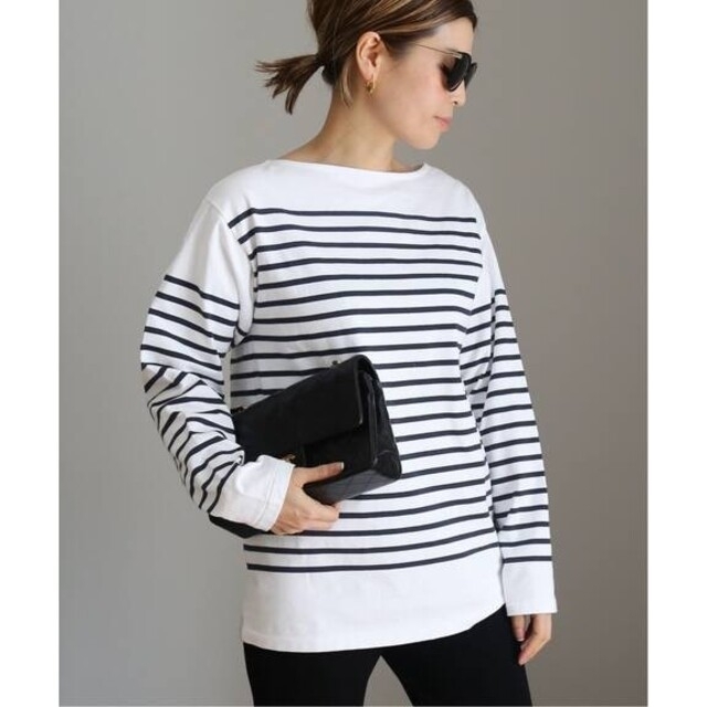 DEUXIEME CLASSE(ドゥーズィエムクラス)のCoco Stripe T No4 ネイビー レディースのトップス(カットソー(長袖/七分))の商品写真