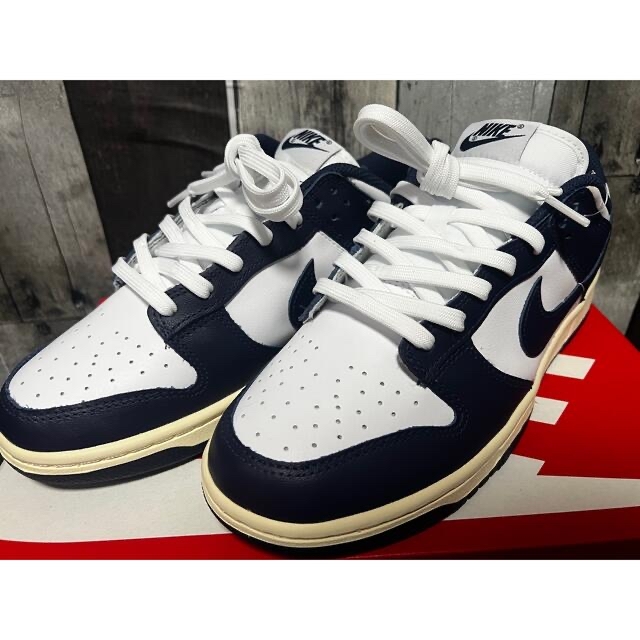 W NIKE DUNK LOW ビンテージネイビー