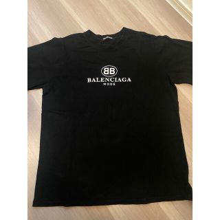 美品 鑑定済】バレンシアガ Tシャツ Lサイズ 黒 レディース-