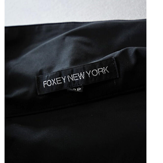 FOXEY NEW YORK ダブル シャツジャケット タック プリーツ フレア 3