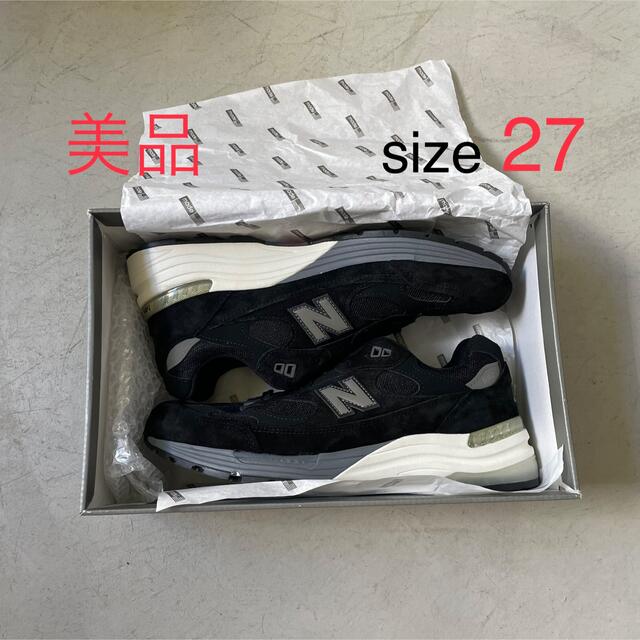 【美品】new balance M992BL US9 27cm 992BLメンズ