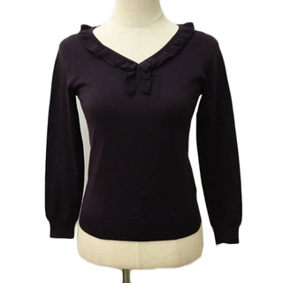 クリアインプレッション(CLEAR IMPRESSION)のクリアインプレッション セーター ニット プルオーバー Vネック 長袖 2 紫(ニット/セーター)