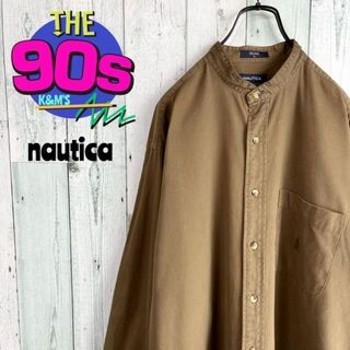 ノーティカ(NAUTICA)の90's nautica ノーティカ　ロゴ刺繍　ノーカラーシャツ(シャツ)