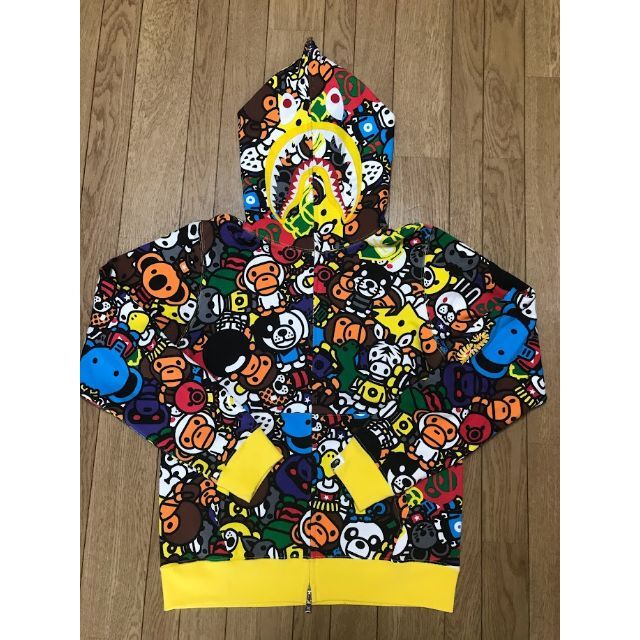 bape milo shark hoodie ベイプ マイロ シャーク パーカー | フリマアプリ ラクマ 国内代理店版 bape milo hoodie ベイプ マイロ シャーク パーカー shark パーカー