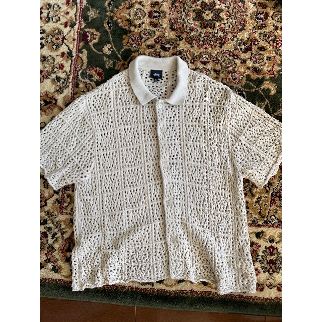 STUSSY SAMIRA CROCHET TOP crochet shirtトップス