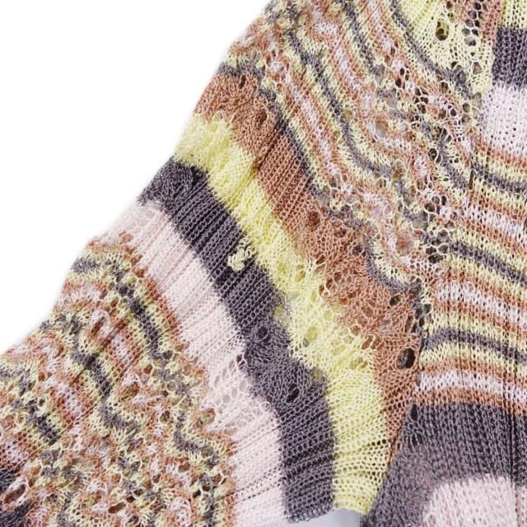 MISSONI(ミッソーニ)のミッソーニ カーディガン ボーダー レーヨン トップス レディース イタリア製 レディースのトップス(カーディガン)の商品写真