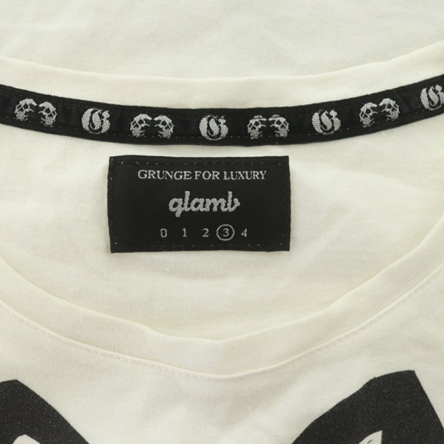 glamb(グラム)のグラム glamb Tシャツ 半袖 プリント クルーネック 3 オフホワイト メンズのトップス(Tシャツ/カットソー(半袖/袖なし))の商品写真